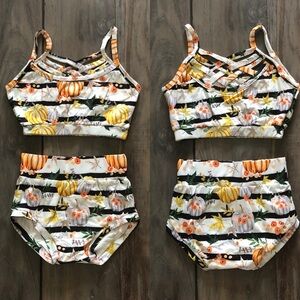 EEUC Custom Fall Pumpkins Halloween 2PC Dance Set Convention Wear - Multiple Szs